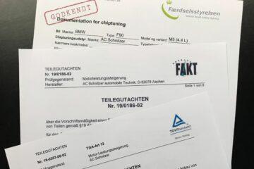 Dokumentation til lovliggørelse af motoroptimering