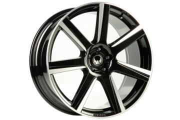 Fælge/dæk sæt 21", VOLUTION VII Diamond-cut, blank sort